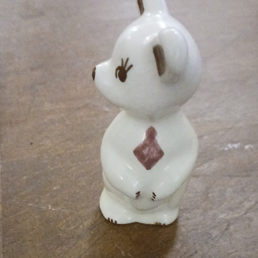 Vintage Joe Ceramic Bear With Tie Handpainted